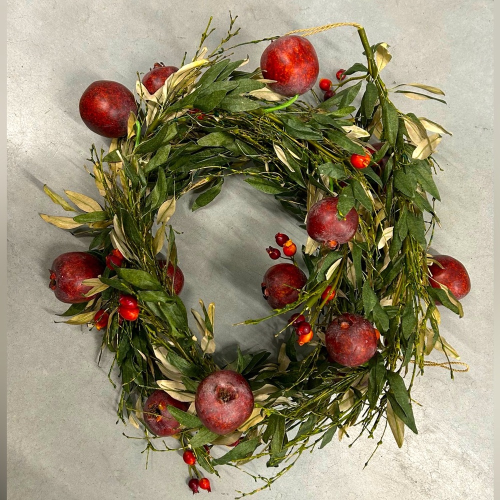 Pottery Barn holiday xmas Christmas pomegranate berry garland Decor RH